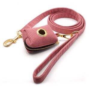 Collar and Leash Set - The Chic Corduroy Collection - Blush Pink
